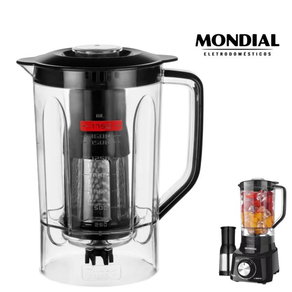 liquidificador Mondial L-900 copo original preto 1,750L para reposição