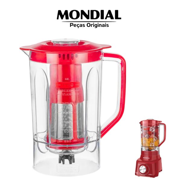 liquidificador Mondial L900 copo de acrílico vermelho 1,75L original para reposição