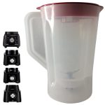liquidificador copo translúcido compatível Turbo Power PH900 Fun Kitchen Max 2 B 1000 vermelho