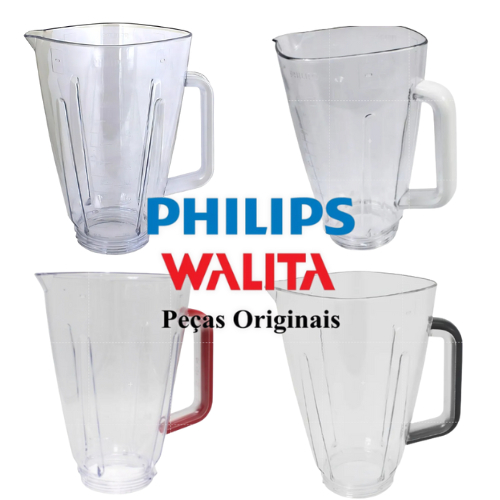 liquidificador Philips Walita copo jarra original RI2240 RI2242 RI2244 sem faca com tampa e alça