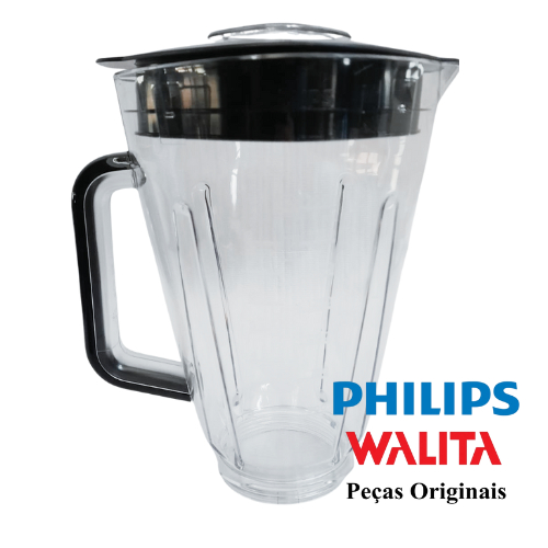 liquidificador Philips Walita com copo original RI2240, tampa, sobretampa e acabamento lateral