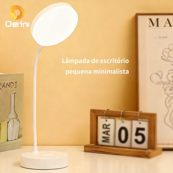 luminaria led flexivel 360 com suporte para celular e 3 modos de luz recarregavel usb