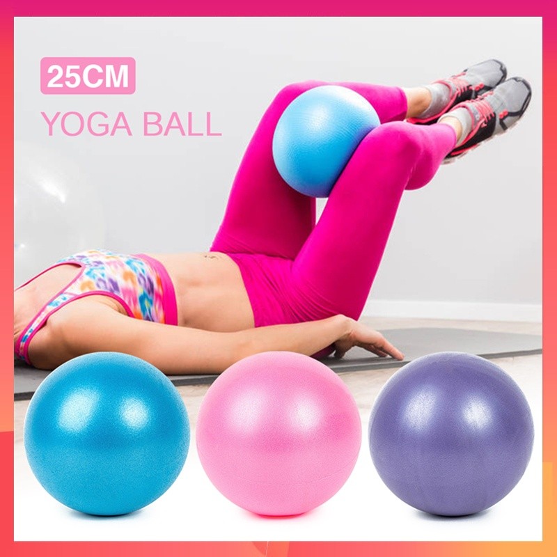 mini bola 25cm de PVC para exercícios de yoga, pilates e fisioterapia