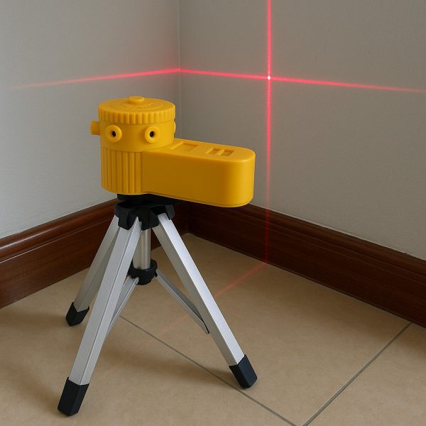 Nível laser profissional 360º giratório com tripé nivelador e 5 modos para piso e teto