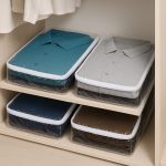 organizador armario kit 6 peças PVC com zíper para enxovais e roupas em armário e cômoda