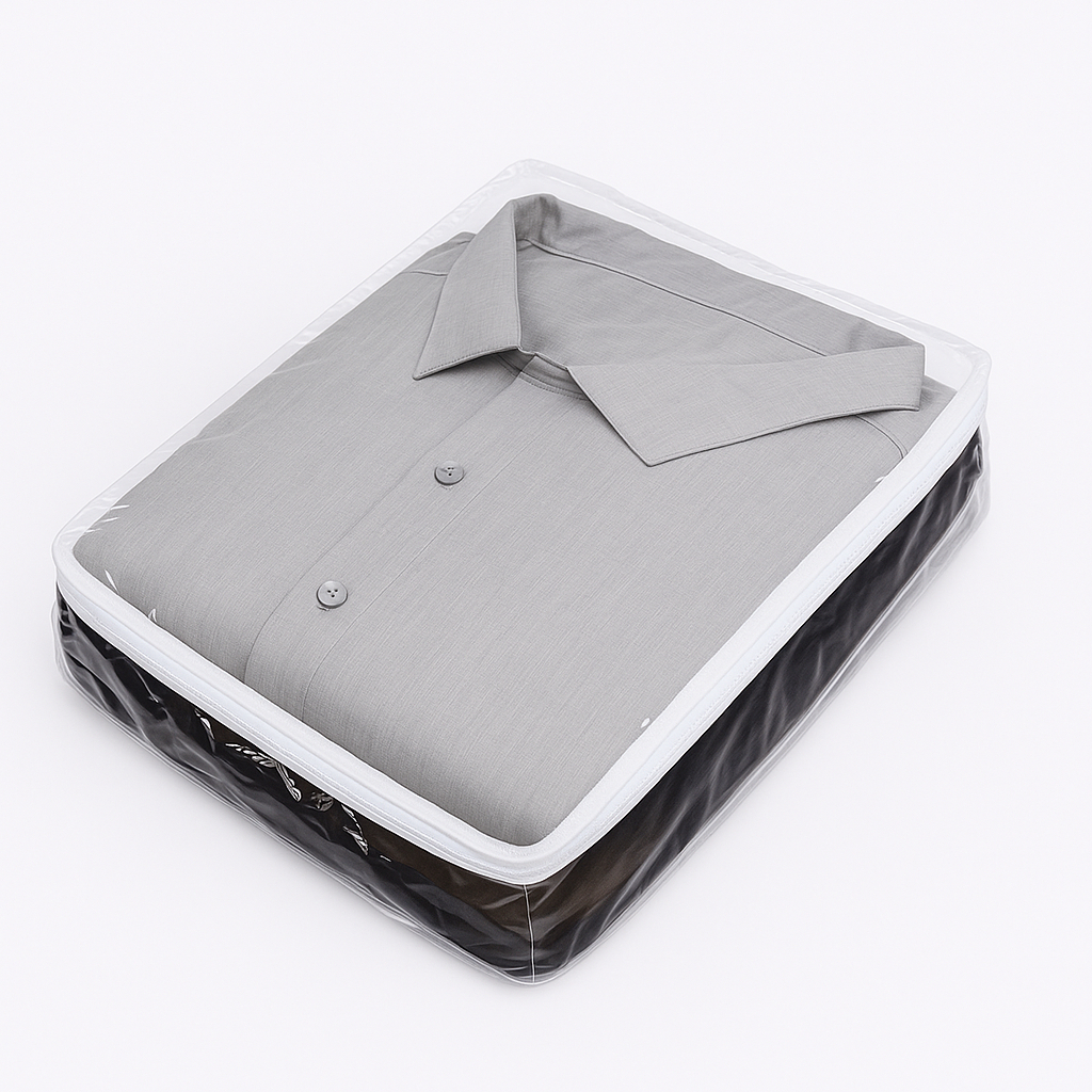 organizador armario kit 3 sacos com ziper para closet, comoda e enxovais
