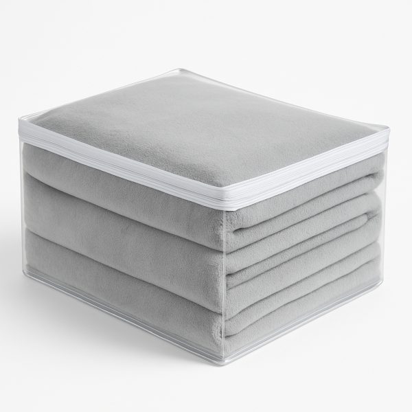 Organizador armário kit 5 unidades PVC com zíper para enxovais e roupas