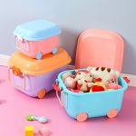 organizador casa carrinho multifuncional grande com alça e rodinhas para brinquedos