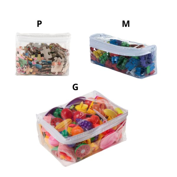 Organizador casa kit 10 porta treco multiuso com zíper nos tamanhos P, M e G