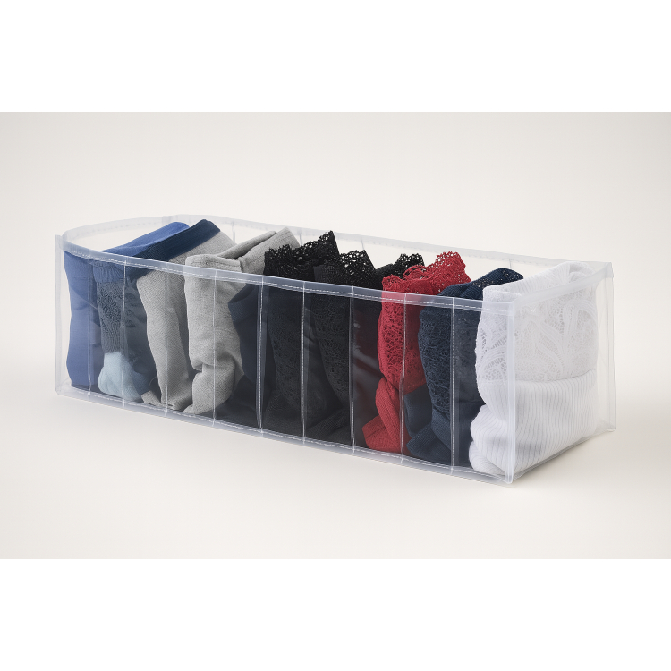 Organizador casa kit 3 gavetas para calcinha cueca meia gravatas multiuso