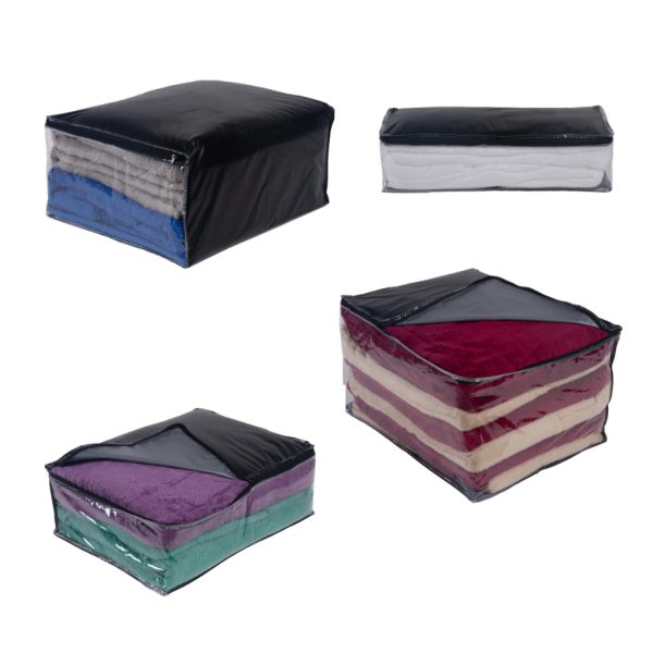 organizador casa kit 4 sacos respiráveis com zíper anti mofo