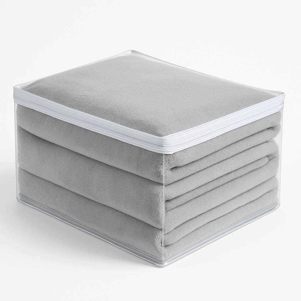 Organizador casa kit 3 PVC com zíper para enxovais e roupas