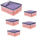 Organizador casa kit 5 saco com zíper anti-poeira e anti-umidade para cobertor e casaco