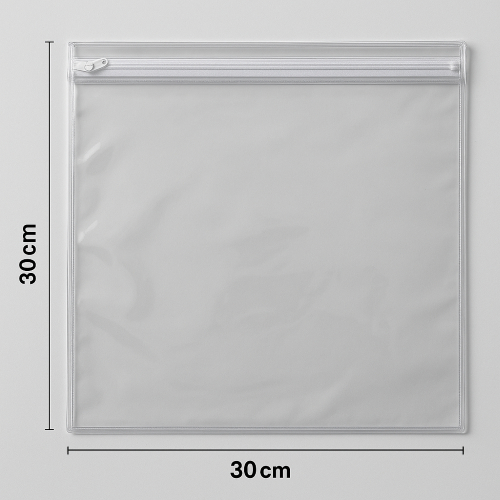 Organizador casa kit 10 saco envelope 30x30 de PVC com zíper para pijama e higiene