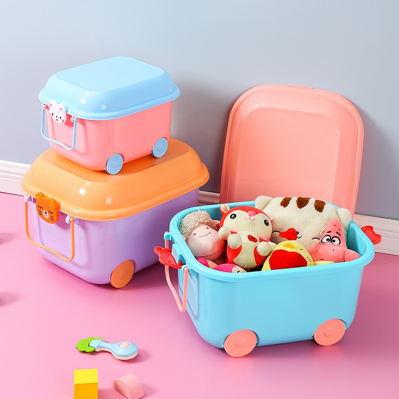 organizador casa carrinho multifuncional grande com alça e rodinhas para brinquedos
