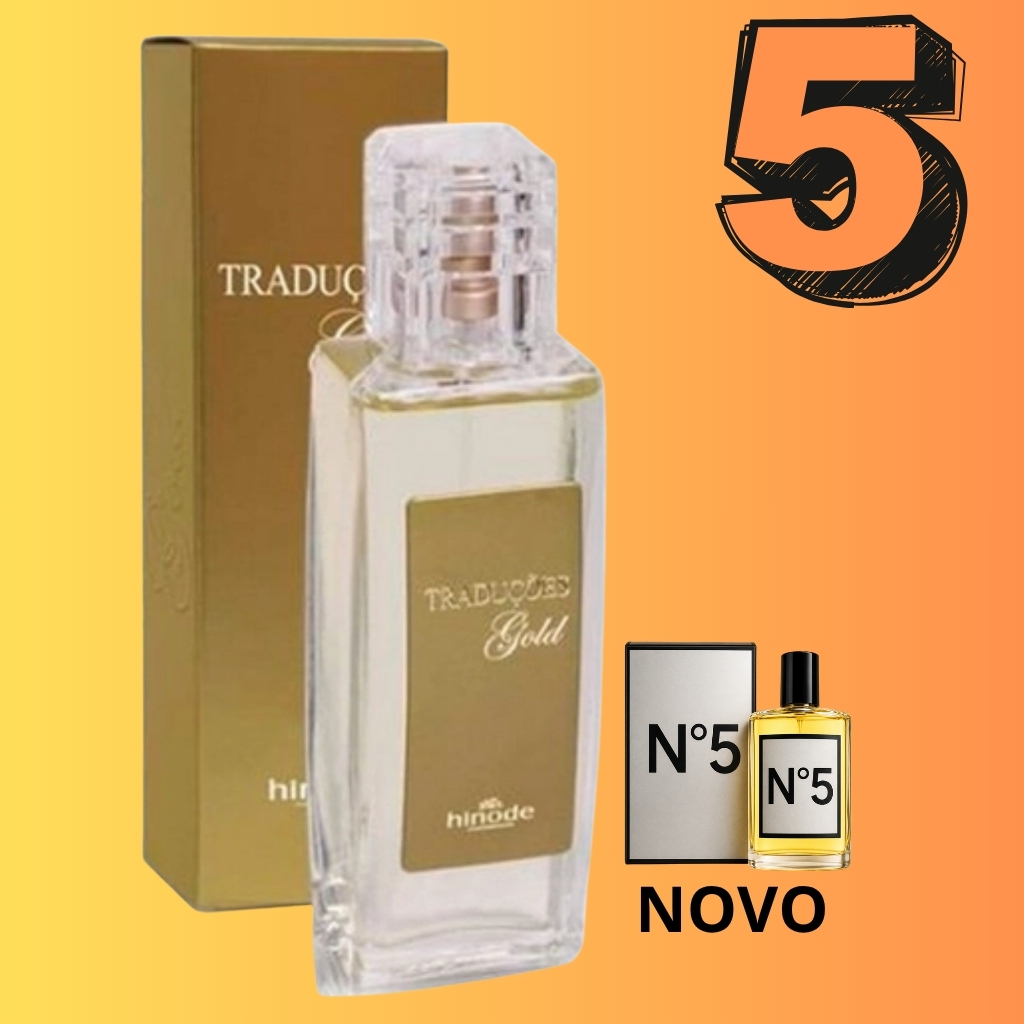 Perfume feminino Traduções Gold Nº05 Hinode 50ml floral aldeídico