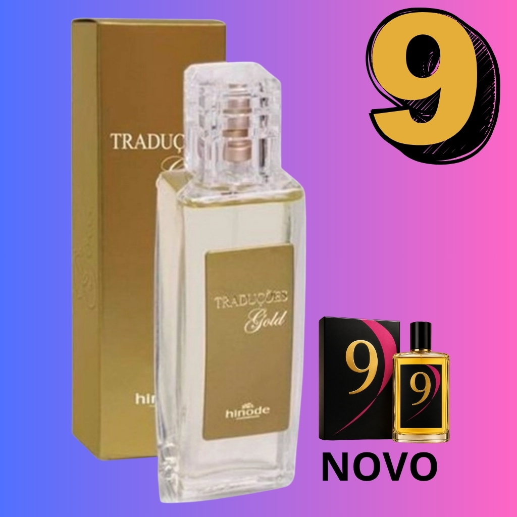 Perfume feminino Gold Nº09 Hinode 100ml e 50ml nova embalagem