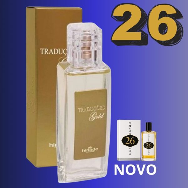 perfume feminino Gold Nº26 referência Hinode 50ml floral oriental intenso