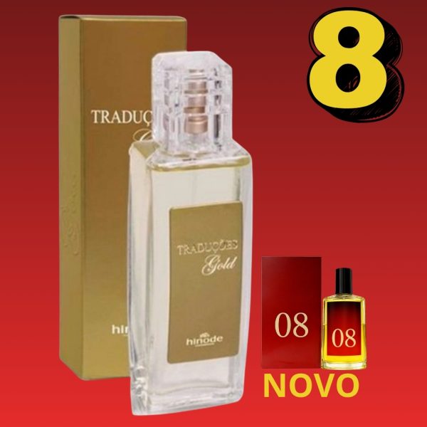 Perfume feminino Gold Nº08 Traduções Hinode 50ml e 100ml floral aldeídico