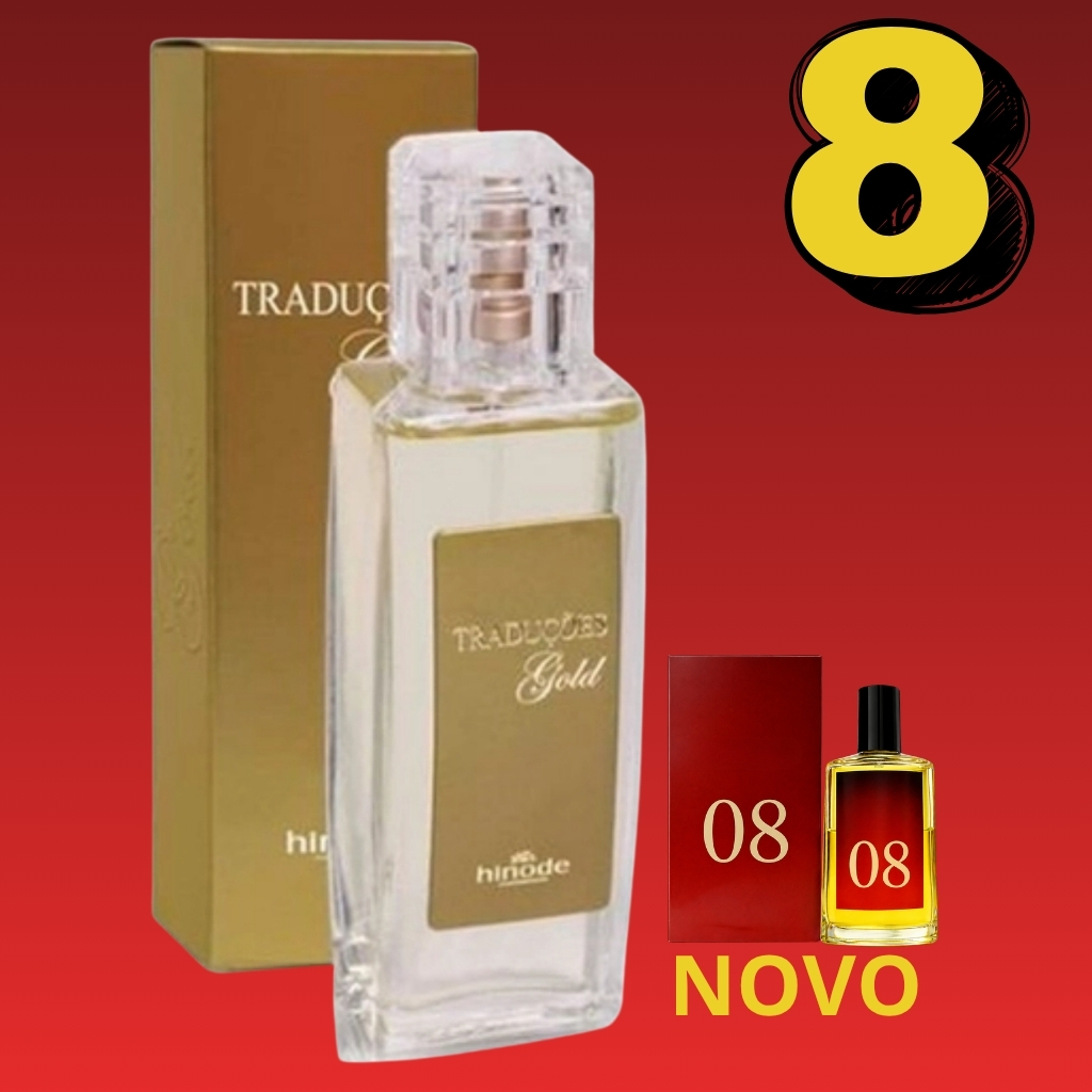 Perfume feminino Gold Nº08 Traduções Hinode 50ml e 100ml floral aldeídico