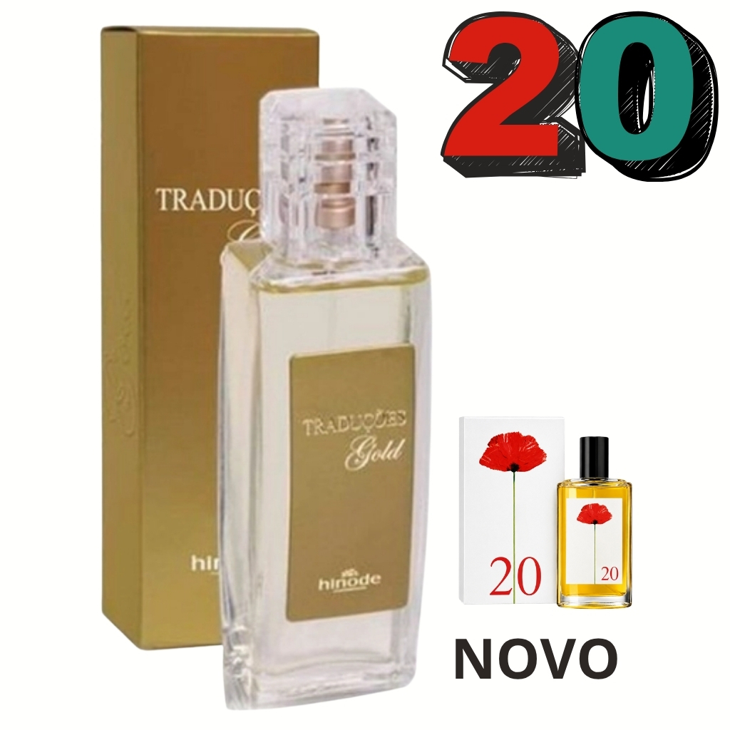 perfume feminino Gold Nº20 Hinode 50ml e 100ml floral oriental aroma moderado