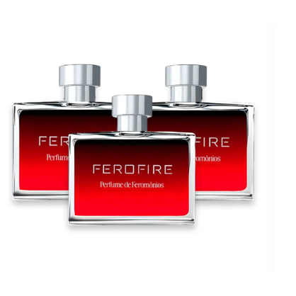 perfume masculino FeroFire 50ml com feromônios ativados e desconto de 40%