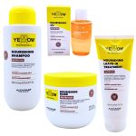produto cabelo Kit Yellow Nutritive Alfaparf com 4 produtos da linha amarela