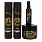 Produto cabelo Efeito Liso Vitiss com 4 produtos livres de química para alisamento caseiro