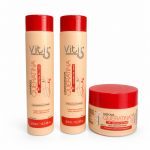 produto cabelo Kit Queratina Hair Vitiss com 3 produtos para tratamento capilar