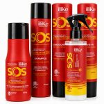 produto cabelo Kit ILIKE SOS Antiemborrachamento com 5 produtos de reconstrução capilar