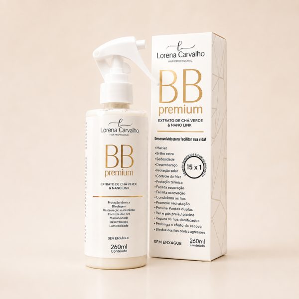 produto cabelo Uso Obrigatório BB Premium 260mL com 15 benefícios em 1 produto
