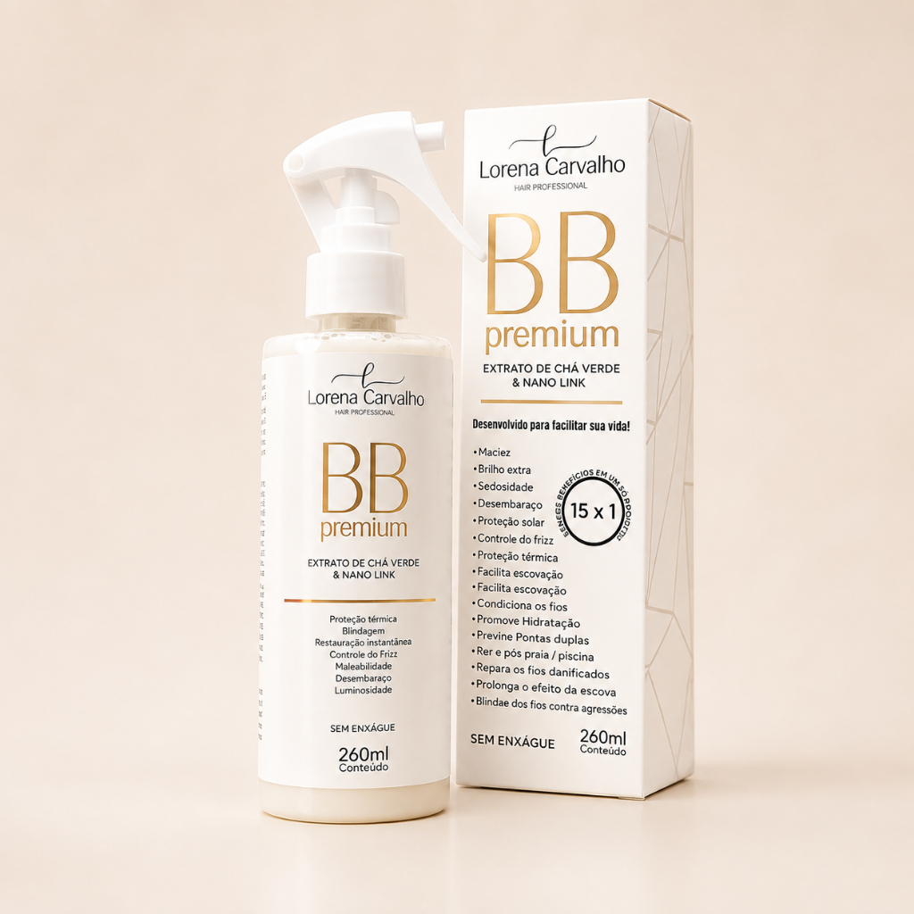 produto cabelo Uso Obrigatório BB Premium 260mL com 15 benefícios em 1 produto