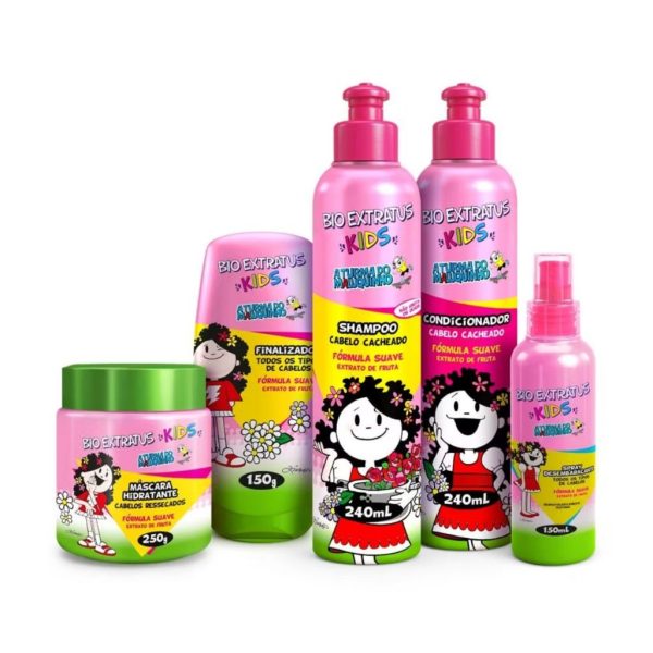 produtos bebe no Kit Kids Cacheado Bio Extratus completo com 5 itens para criança