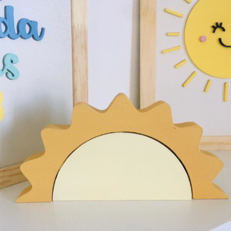 Produtos bebe: decoração de sol em MDF sem pintura para quarto de bebê