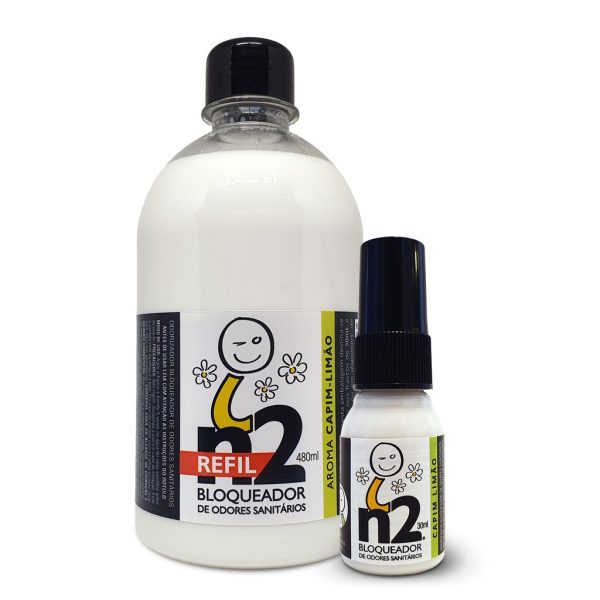 produtos pet com Kit Refil n2 Bloqueador de Odores Sanitários 510ml capim-limão