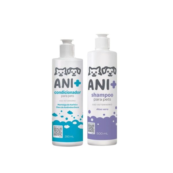 produtos pet Kit Shampoo e Condicionador Ani+ Pet Society para cães e gatos