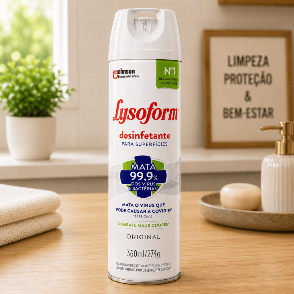 Produtos pet: Desinfetante Lysoform Aroma Original 360ml seguro para animais