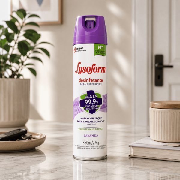 produtos pet desinfetante Lysoform Lavanda 360ml elimina germes e odores seguro para animais
