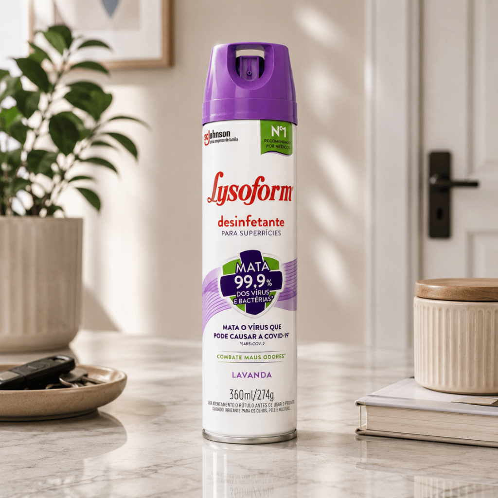 produtos pet desinfetante Lysoform Lavanda 360ml elimina germes e odores seguro para animais
