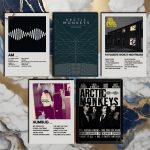 quadro decorativo Arctic Monkeys com discografia completa em MDF 30x20cm Full HD