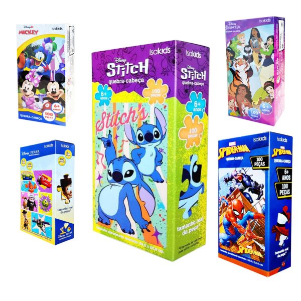 Quebra Cabeça Disney Lilo e Stitch 100 peças infantil