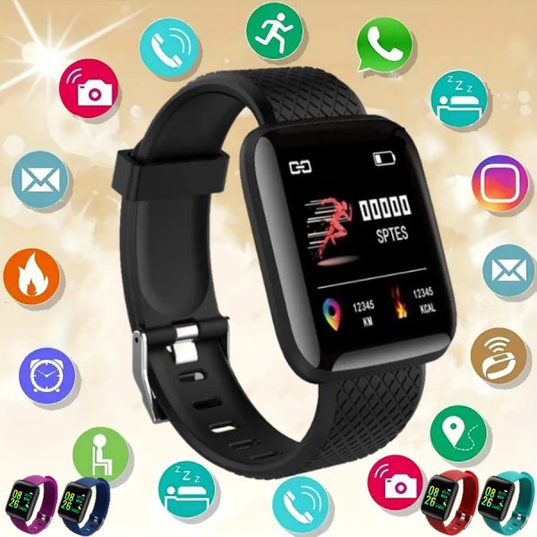 Rastreador bluetooth 116plus smartwatch com pulseira de fitness para homens