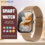 rastreador bluetooth Smartwatch 2025 com chamada Bluetooth e rastreamento de fitness para Android e iOS