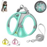 Reflexivo pectoral para turfar em colete de luxo de malha de náilon para cães e gatos