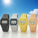 relógio digital de led em aço inoxidável modelo grande e mini com display luminoso