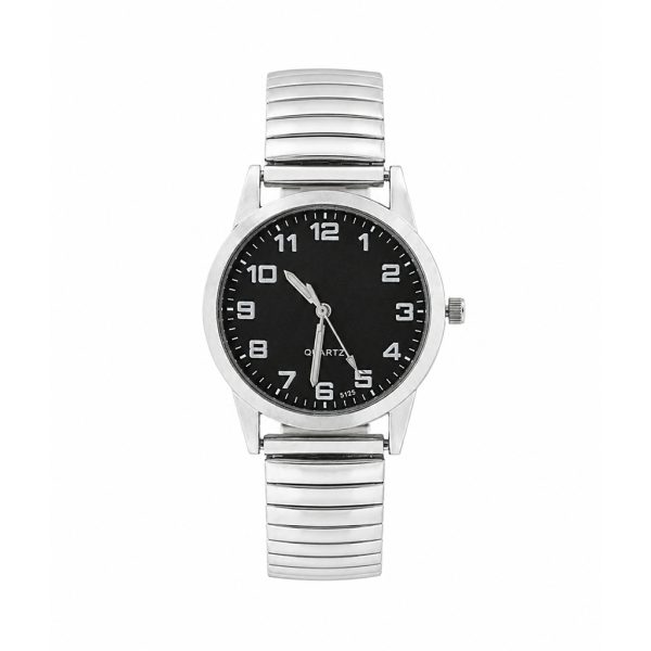 relogio masculino Dália Black Silver 35mm prata elegante unissex