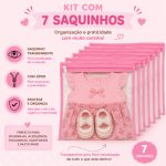 roupa bebe organizada em Kit 7 Saquinhos Maternidade para mala e viagem