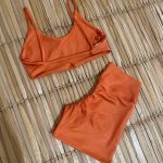 Roupa fitness feminina conjunto short empina bumbum zero transparência toque macio