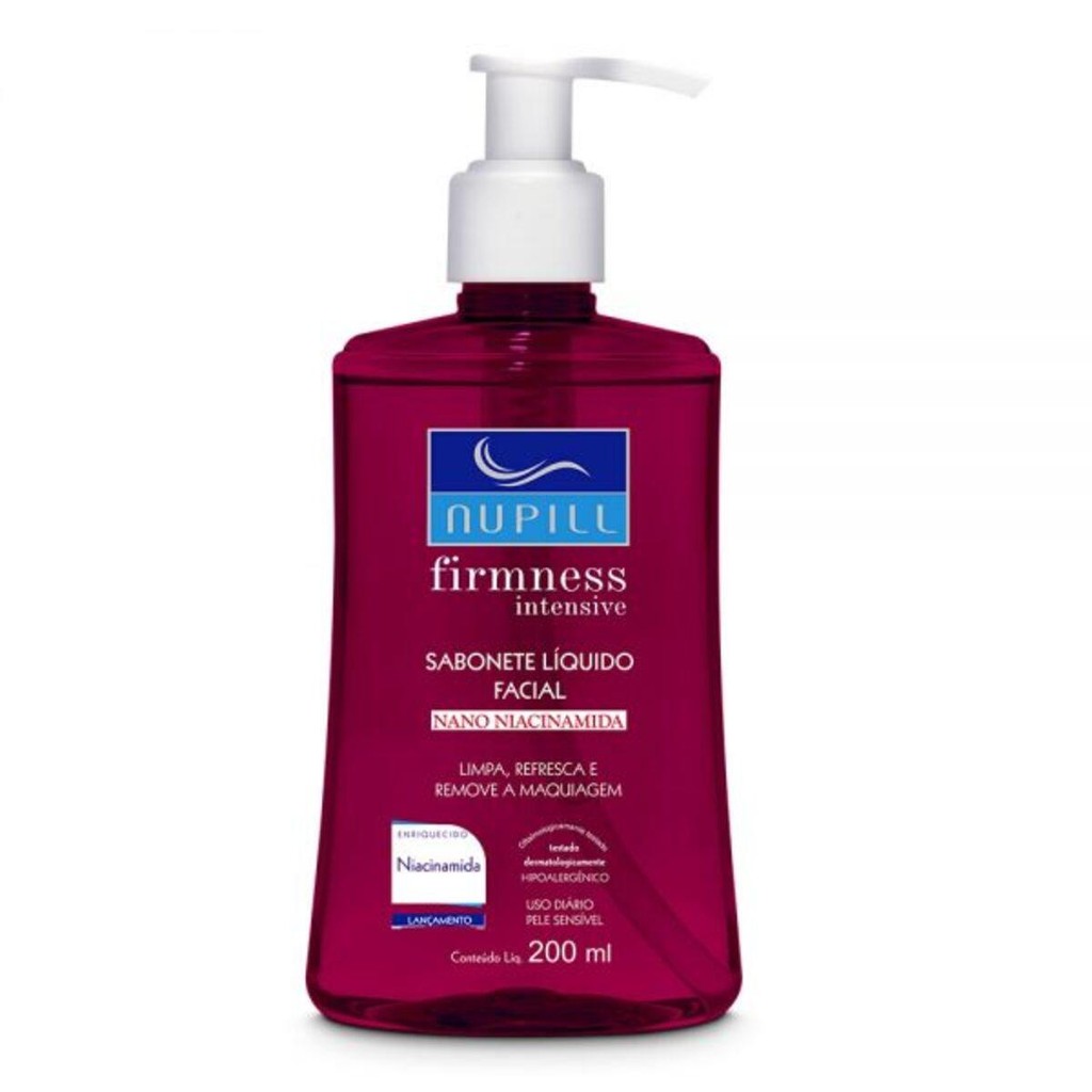 Sabonete facial Nupill Firmness Nano Niacinamida 200ml para limpeza e firmeza da pele