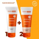 Sabonete facial vitamina C Dermachem kit com esfoliante clareador
